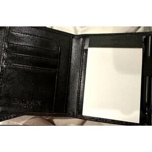Balmain Northrop Grumman Passport Black Wallet Balmain Notepad And Pen New